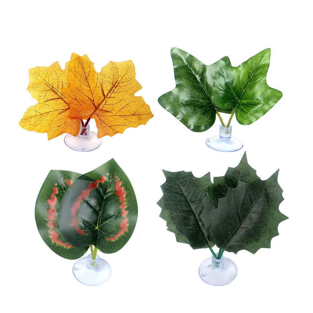 fake plants for reptile terrarium Abu I Pet 4pcs Reptile Terrarium Habitats Fake Plants Artificial Leave