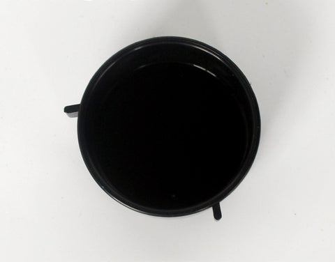 Abu I Pet Reptile Feeder Food and Water Dish Small Round Black plastic bowl
