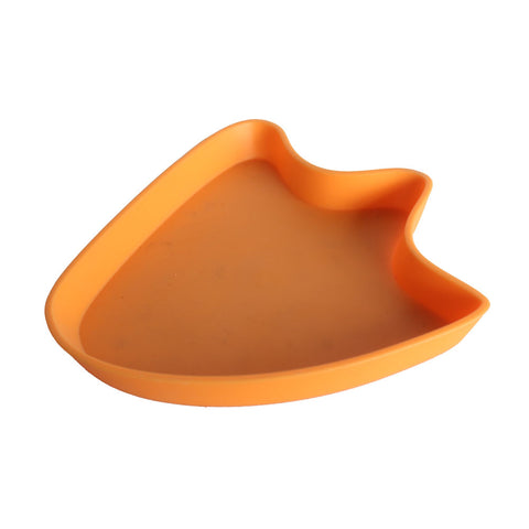 Abu I Pet Reptile Feeder Food Water Dish Orange plastic footprint shaped bowl