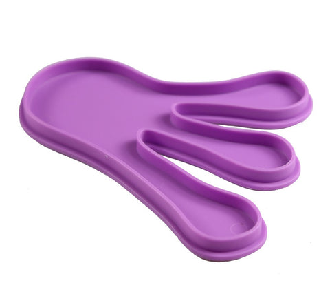 Abu I Pet Reptile Feeder Food Water Dish Purple plastic footprint shaped bowl