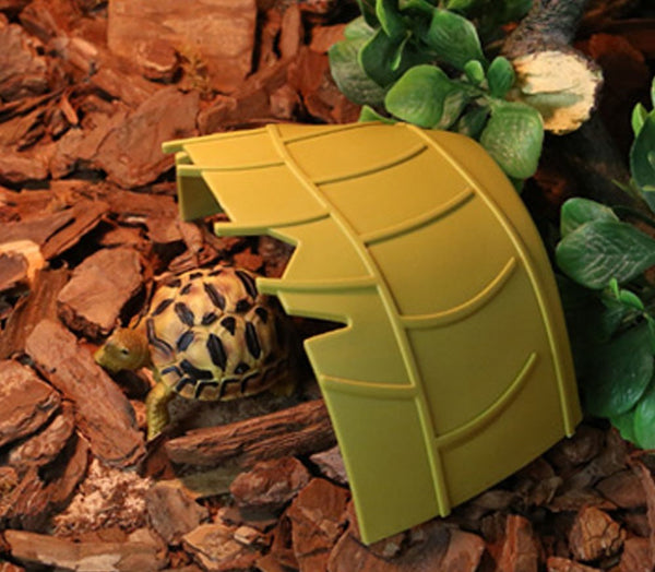 Abu I Pet Leaf plastic hiding cave Reptile Box shelter Hole House Landscape