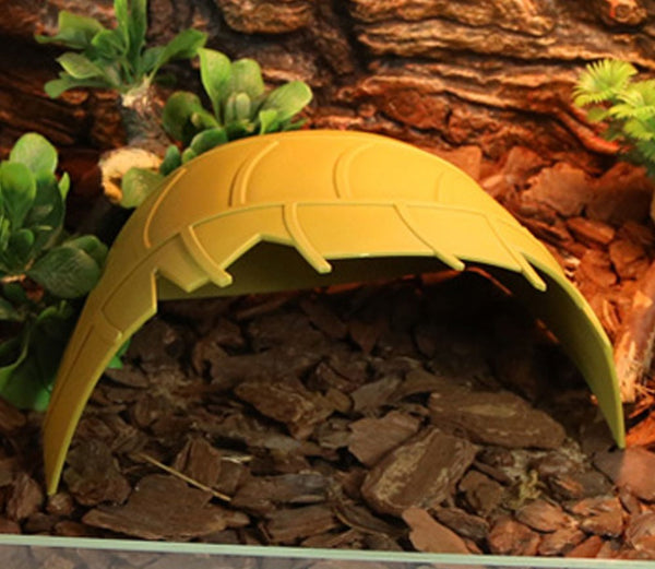 Abu I Pet Leaf plastic hiding cave Reptile Box shelter Hole House Landscape