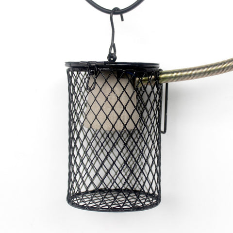 Abu I Pet Reptile Small Hanging Ceramic Lamp Holder with Mesh Bulb Cage AU Plug