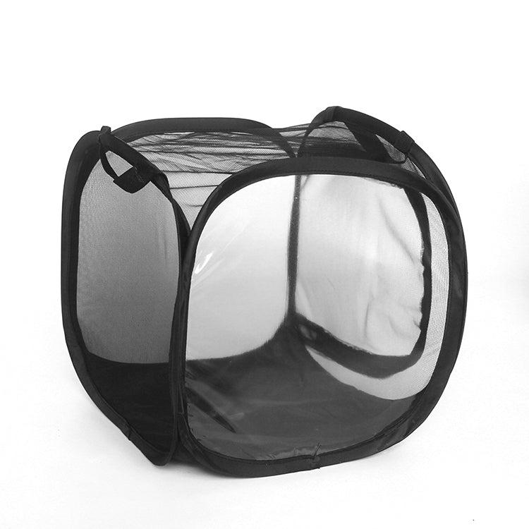 Abu I Pet Collapsible Insect and Butterfly Habitat Mesh Cage Terrarium - Black