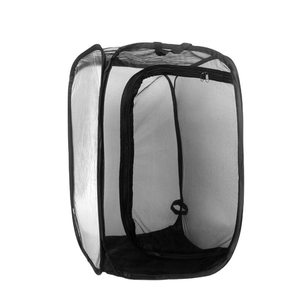 Abu I Pet Collapsible Insect and Butterfly Habitat Mesh Cage Terrarium - Black