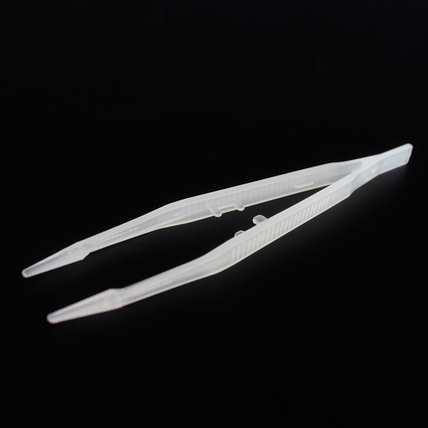 Abu I Pet 18cm Plastic Luminous tweezer Feeding Tongs Straight for reptile White