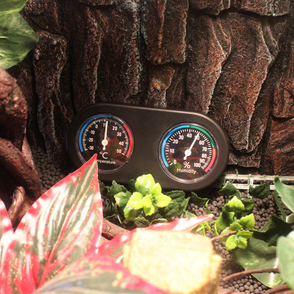 Abu I Pet Double dial thermometer and hygrometer for reptile aquarium tank